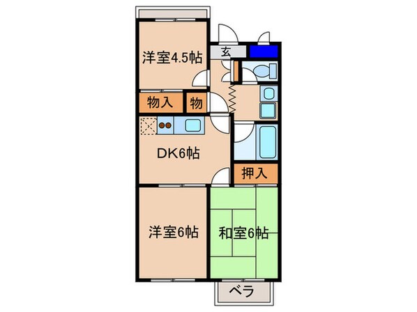 ハイネス幸　Ａ棟の物件間取画像